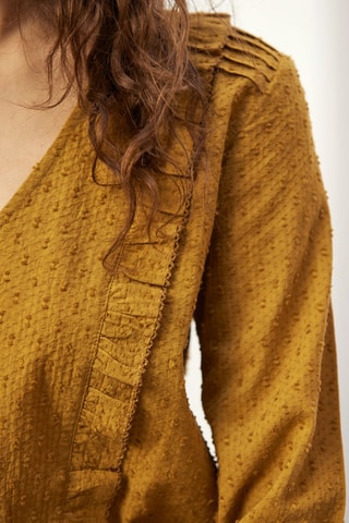 Blouse volantée - Moutarde