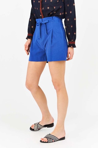 Short en lin - Bleu roi