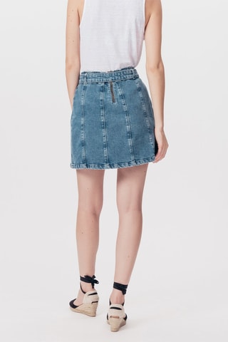 Minijupe en jean et taille haute Jixties - Bleu