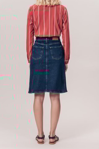 Jupe droite en jean taille haute Jayonne - Bleu