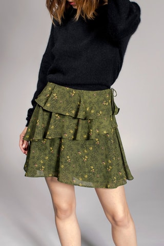 Jupe volantée Joana - Kaki