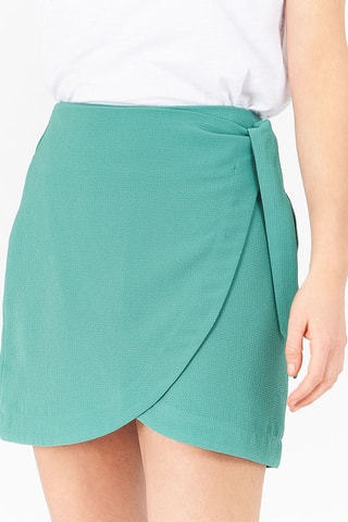 Jupe portefeuille - Turquoise