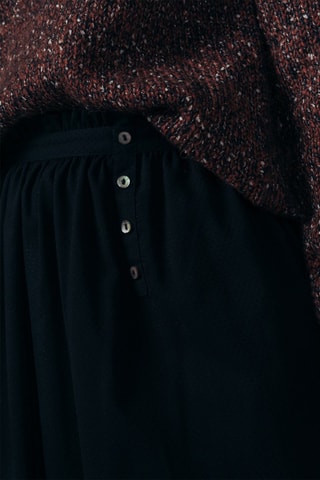 Jupe midi taille haute Josefina - Noir