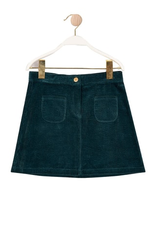 Jupe en velours Jovy - Bleu canard