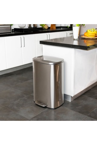 Poubelle à pédale en acier inoxydable Admiral - 50 l