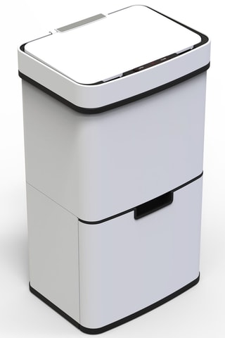 Poubelle de cuisine automatique en acier inoxydable Narvik - 2 compartiments - 75 l