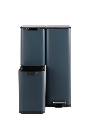 Poubelle pédale tri sélectif en acier inoxydable Haja - 60 l