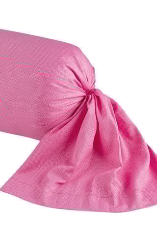 Funda de almohada de satén de algodón 80 hilos/cm² Fleurs sauvage - Rosa