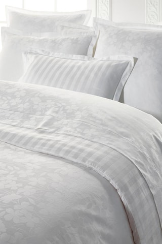 Funda de almohada de satén de algodón 80 hilos/cm² Uni - Blanco