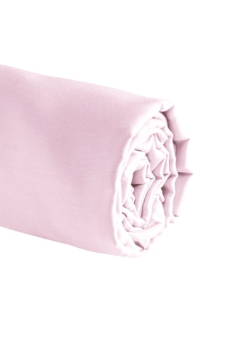 Lenzuolo sotto in raso di cotone 79 fili/cm² Uni - Rosa chiaro