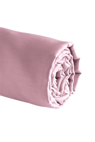 Lenzuolo sotto in raso di cotone 79 fili/cm² Uni - Rosa