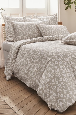 2 fronhas em cetim de algodão 200 fils/cm² Elegância - Toupeiro-claro