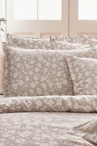 2 fronhas em cetim de algodão 200 fils/cm² Elegância - Toupeiro-claro