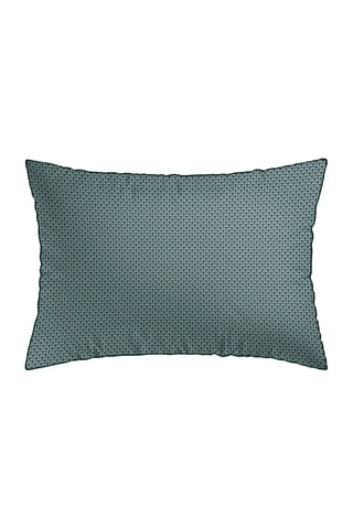 2 fundas de almohada de satén de algodón 80 hilos/cm² Harmonie des oiseaux - Verde y rosa