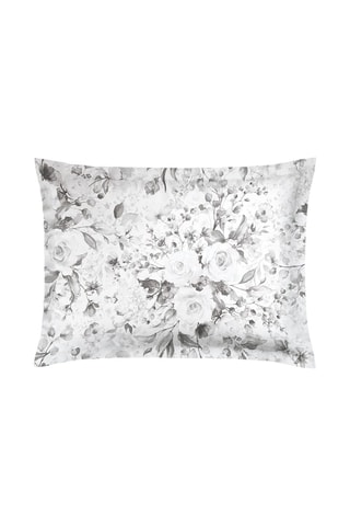 2 federe in raso di cotone 80 fili/cm² Roseraie - Nero e bianco 