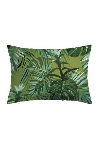 2 fundas de almohada de satén de algodón 79 hilos/cm² Tropical - Verde claro