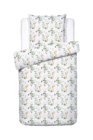 Juego de nórdico de satén algodón 79 hilos/cm² Belle de Nuit - Blanco