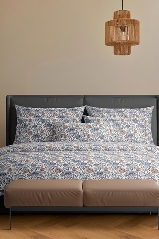 Juego de nórdico de satén de algodón 80 hilos/cm² Leela - Blanco