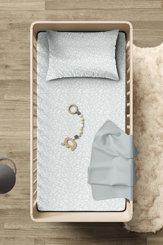 Juego de nórdico de satén de algodón 200 hilos/cm² Feuilles d'Olivier  - Verde