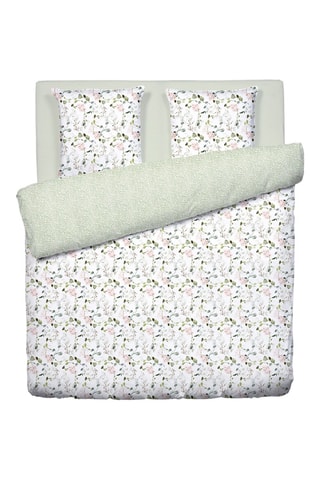 Conjunto de edredão Eclat d'eucalyptus - Branco e verde -