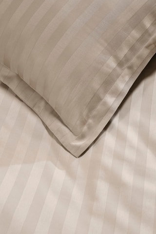 Lenzuolo sopra Dobby stripe woven - Taupe