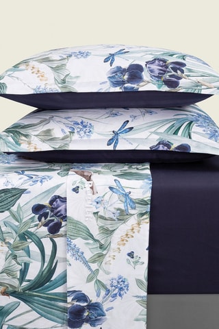 Parure lenzuola Jardin d’Eden - Bianco e blu