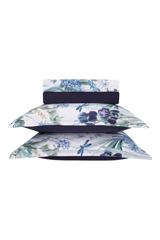 Parure lenzuola Jardin d’Eden - Bianco e blu