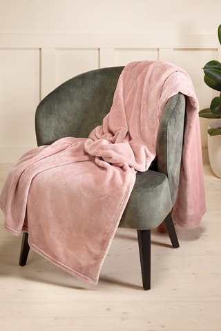 Plaid in pile - Rosa chiaro - 180 x 220 cm
