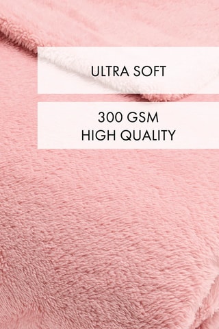 Plaid in pile - Rosa chiaro - 180 x 220 cm