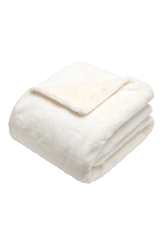 Plaid effetto pelliccia - Bianco