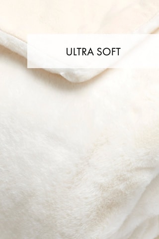 Plaid effetto pelliccia - Bianco