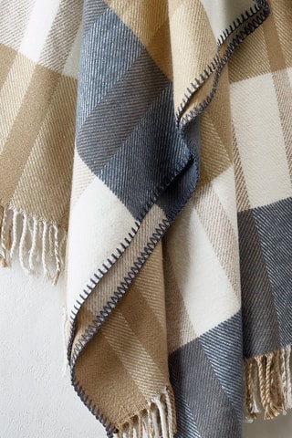 Plaid Tartan - Ocra e grigio - 130 x 170 cm