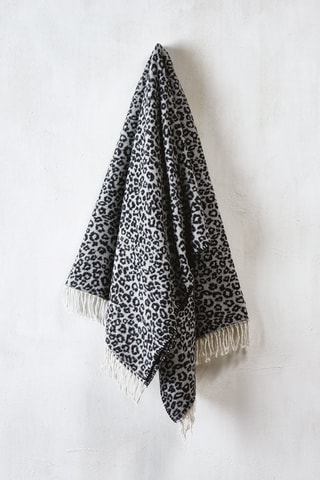 Plaid Leopard - Nero e grigio scuro - 130 x 170 cm