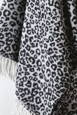 Plaid Leopard - Nero e grigio scuro - 130 x 170 cm