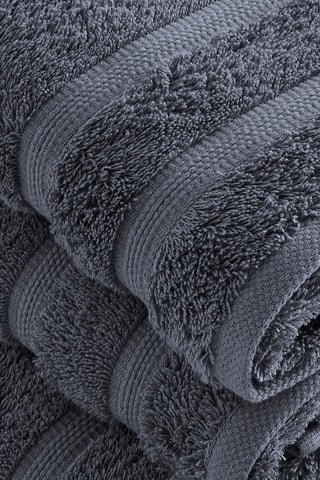 4 asciugamani Vague - Blu-grigio