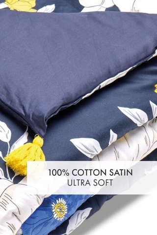 Trapunta Nuit Fleurie - Blu scuro - 140 x 200 cm