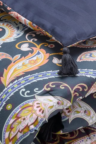 Trapunta in raso di cotone 80 fili/cm² Boteh  - Blu scuro