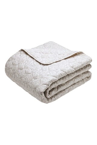 Colcha XL em cetim de algodão 80 fios/cm² Damask Floralia - Toupeira