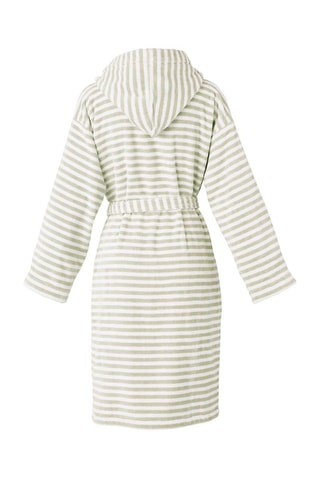 Accappatoio con cappuccio Bahamas - Verde e bianco