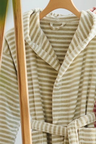 Accappatoio con cappuccio Bahamas - Verde e bianco