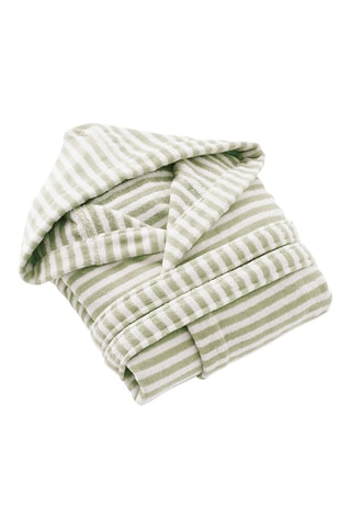 Accappatoio con cappuccio Bahamas - Verde e bianco
