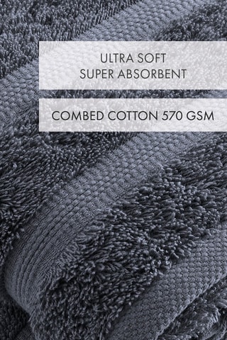 2 asciugamani Vague - Blu-grigio - 50 x 100 cm