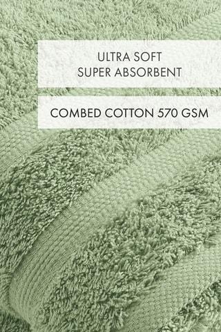 2 teli bagno Cague - Verde mandorla - 70 x 140 cm