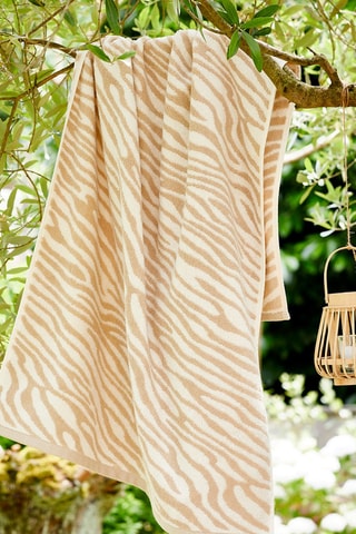 Telo Bagno Rayure zebra - Taupe - 70 x 140 cm