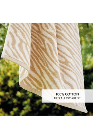 Telo Bagno Rayure zebra - Taupe - 70 x 140 cm