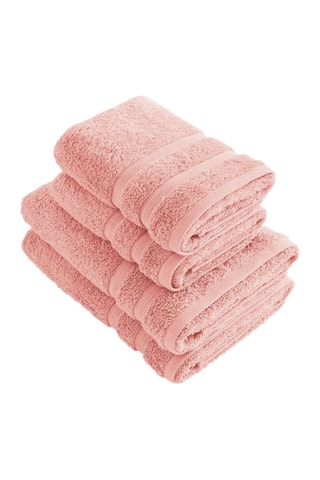 4 asciugamani - Rosa salmone