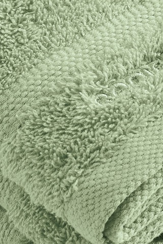 4 asciugamani ospite Vague - Verde mandorla - 30 x 30 cm