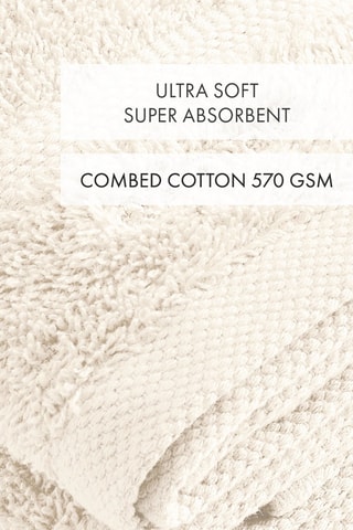 4 asciugamani ospite Vague - Avorio - 30 x 30 cm