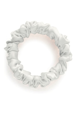 3 scrunchie in seta - Bianco