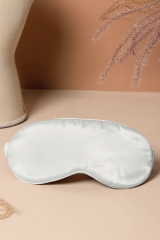 Mascherina da notte in seta - Bianco